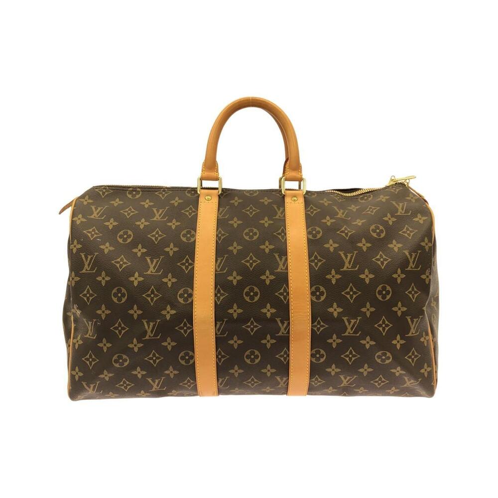 LOUIS VUITTON Authentic Brown Monogram Keepall 45 Boston Bag